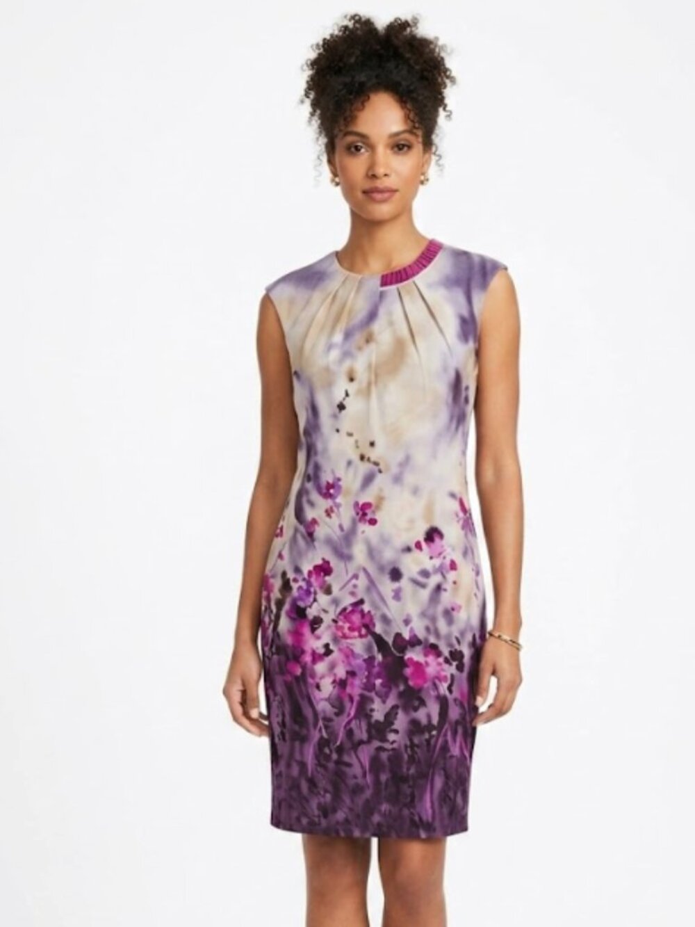 NWT Worth | 100% Silk Gooseberry English Garden Floral Sheath Dress | Size 4